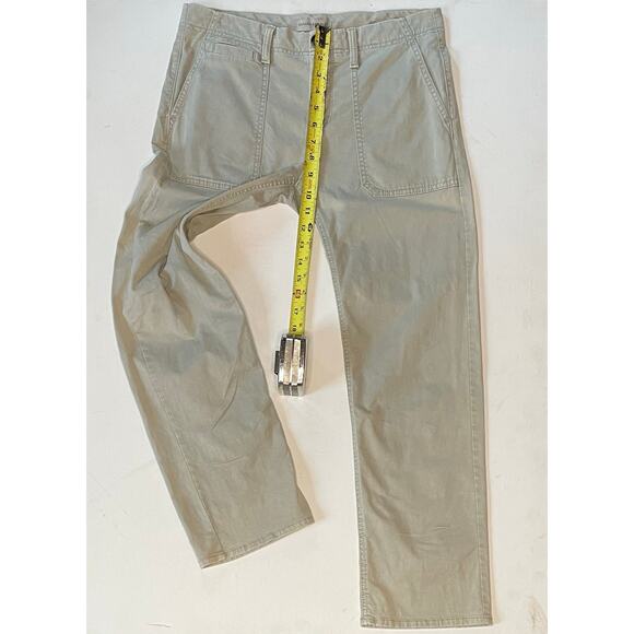 Banana Republic Boyfriend Chino Pants Sz 2S Tarpoon Green Utility Fit Distressed - Picture 4 of 13